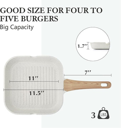 SENSARTE Nonstick Ceramic Grill Pan - Image 7