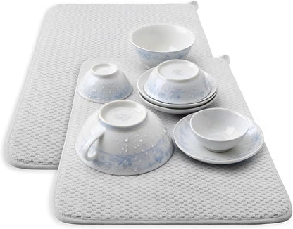 2-pack 24"x17" XL size microfiber dish drying mats - Image 2