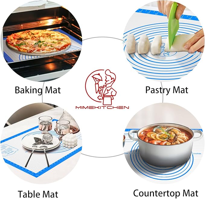 Silicone Pastrty Mat for Dough Rolling, Silicone Baking Mat - Image 3