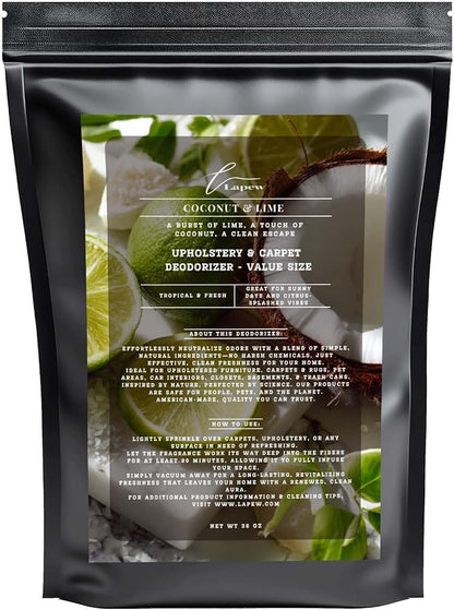 Coconut & Lime Carpet Freshener Powder Refill 36 oz | Powerful Odor Eliminator by Lapew