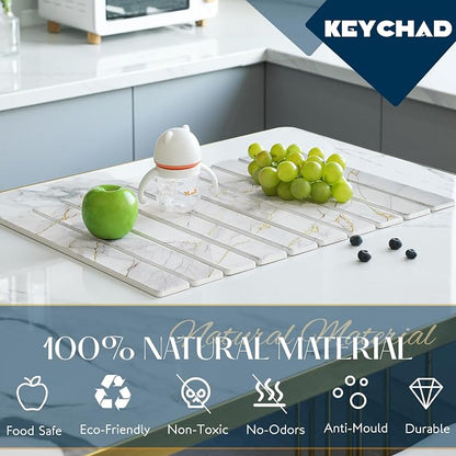 KEYCHAD Large Stone Drying Mat for Kitchen Counter - Image 6