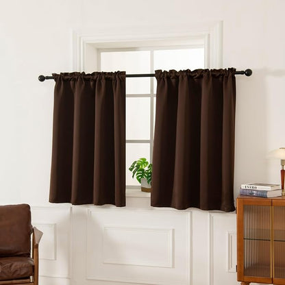 Pickluc Blackout Curtains 45 Inches Long 2 Panels, Room Darkening Tiers - Image 3