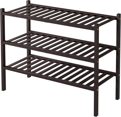 ROMGUAR CRAFT 3 Tier Bamboo Shoe Rack - Image 8