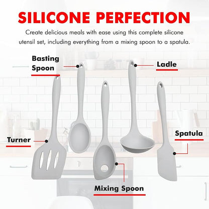 Chef Craft - Premium Silicone Kitchen Tools and Utensils Set, Non-Scratch - Image 4