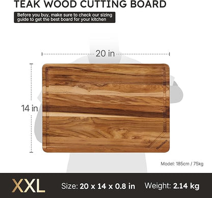 Extra Large Teak Wood Cutting Board - Image 2