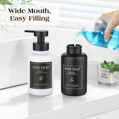 Luxspire Foaming Soap Dispenser, Glass Foam Pump Soap Dispenser, Non-Slip Hand - Image 4