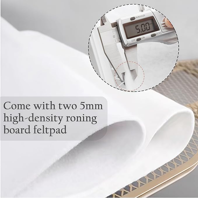 Ironing Board Cover with Two 5MM Thick Feltpads, Fits Standard Ironing Boards - Image 3