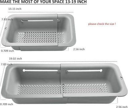 LASSHSWA Collapsible Colander for Kitchen, Over the Sink Strainer Basket for - Image 5