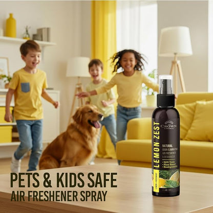 Non-Toxic Odor Eliminator, Natural Citrus Lemon Zest Air Freshener Spray - Image 6