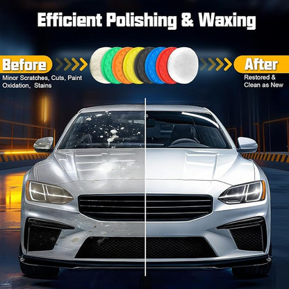 8 Pcs Buffing Polishing Pads, 6 Inch Polishing Pads, Car Compound Buffing - Image 5