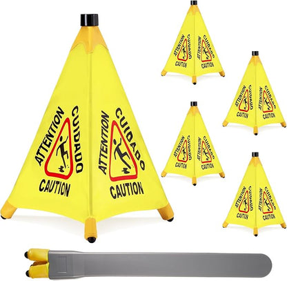 4 Pcs Pop up Wet Floor Sign by Seeshack
