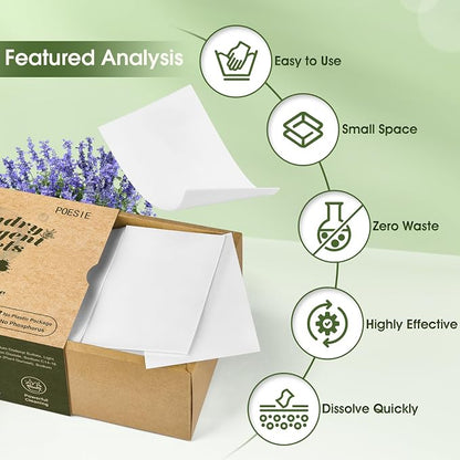 Poesie Laundry Detergent Sheet Sage Breeze Scent 160 Count Washer Sheets - Image 3