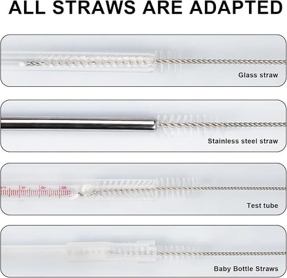 Straw Cleaner Brushes Sets, 12 Pieces 8.2 Inch Botthle Cleaning Brush and Nylon - Image 2