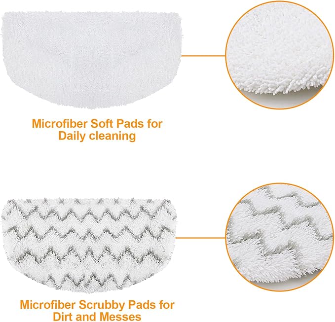 12 Pack Steam Mop Replacement Pads Compatible with Bissell Powerfresh Steam Mop 1940 1806 1544 2075 2685A 2181 2814 Series, Model 1940A 1940W 19405 2075A 2685A 5938, Microfiber Washable, Reusable