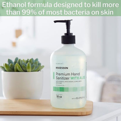 McKesson Hand Sanitizer with Aloe, 18 oz Pump Bottle – 70% Ethyl Alcohol - Image 4
