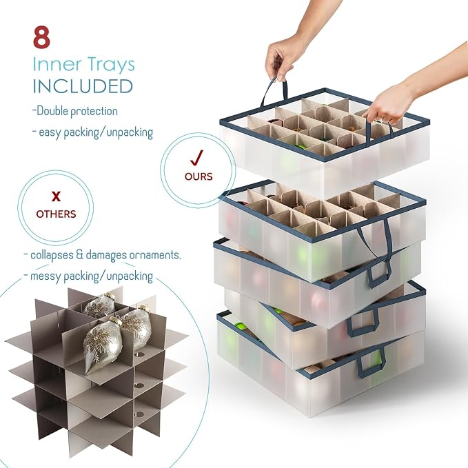 Large Christmas Ornament Storage Box - Image 2