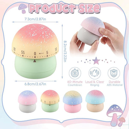 Amylove 4 Pieces Cute Kitchen Timer Animal Mechanical Manual 60 Minutes Loud - Image 2