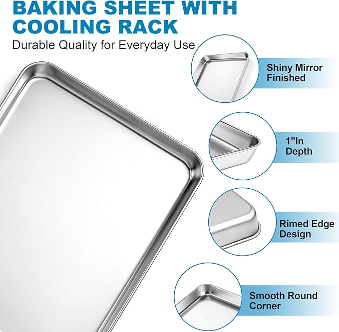 Herogo Stainless Steel Baking Sheet - Image 3