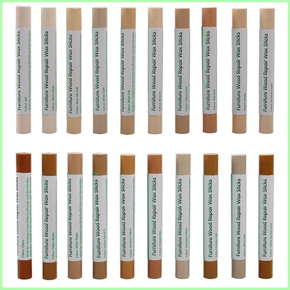 Furniture Markers Touch Up, 20 Colors Wood Filler Sticks, Wood Wax Crayons - Image 8