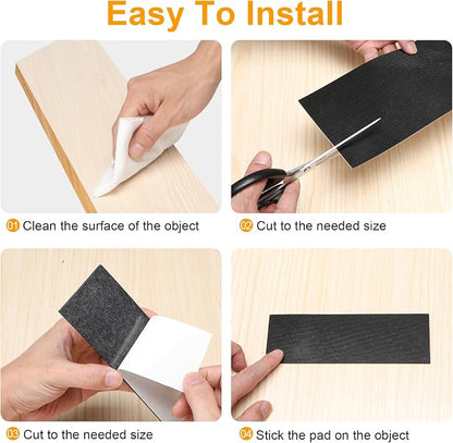 CHUNZEXI Self Adhesive Non Slip Furniture Pads 4”x40” Rubber Floor Protectors - Image 4