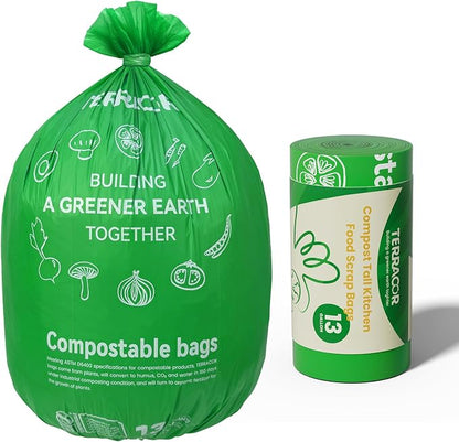 13 Gallon Compostable Trash Bags, 40 Bags Compost Bags - Image 4