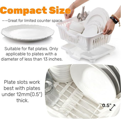 Noamus 2-Piece Plastic Dish Drying Rack, Heavy Duty Sink Set Dish Rack - Image 3