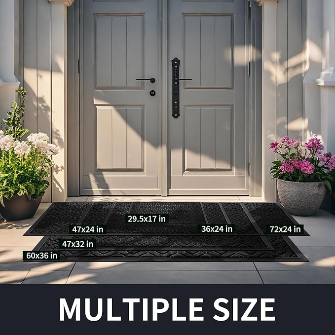 Yimobra Large Door Mat Outside Entrance 47x32, Waterproof Heavy Duty Outdoor - Image 2