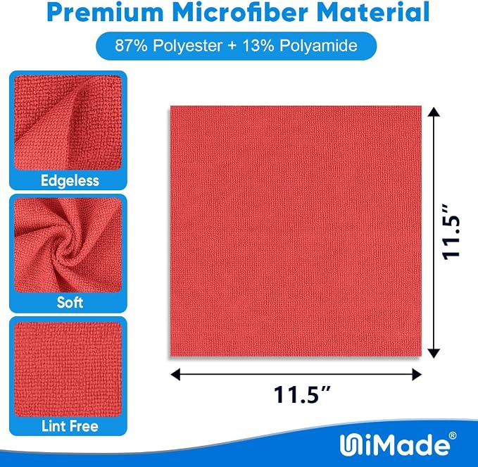 Shop Towel Rag, 200 Pack Reusable Rags Bulk Microfiber Cleaning Cloth Lint Free - Image 2