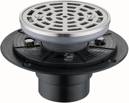 RANDOM Round Shower Drain Brushed Nickel 4 Inch Shower Drain by RANDOM
