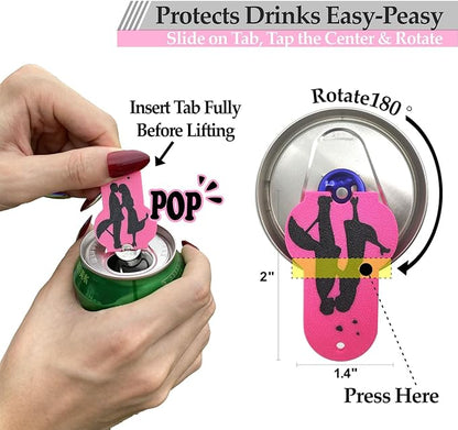 Soda Can Tab Opener Mini Soda Can Cover Easy Tab Opener and Drink Protector - Image 2