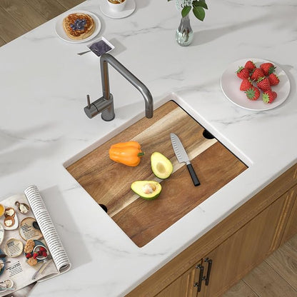 21 Black Granite Composite Bar Sink 18x18 Single Bowl Not Easily Stained Undermount Small Kitchen Sink Small Wet Bar Sinks with Workstation Quartz Natural Stone