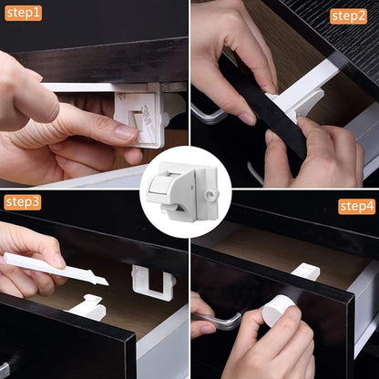 Vmaisi Adhesive Magnetic Locks for Cabinets & Drawers - Image 5