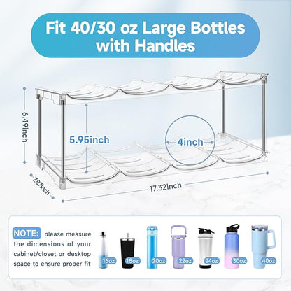 Larger Water Bottle Organizer for Stanley 40 oz Tumbler, Stackable Water Bottle - Image 3