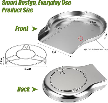 Palksky Colander and Strainer Self Drainer Base Plate Stainless Steel - Image 9