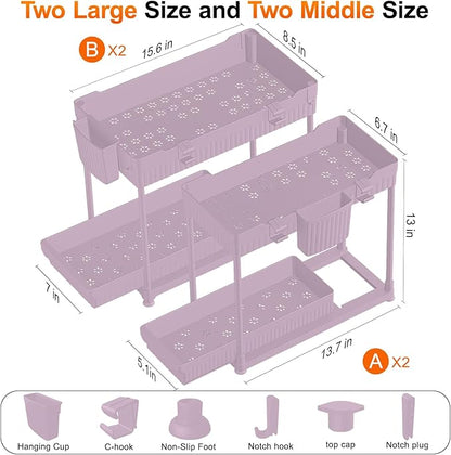 Sevenblue Under Sink Organizer, Bathroom Organizers and Storage, 2 Tier - Image 4