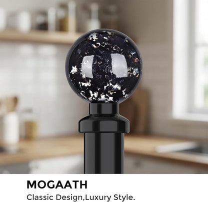 Black Paper Towel Holder Countertop, Unique Black Ball Decor, Brass Paper Towel - Image 3