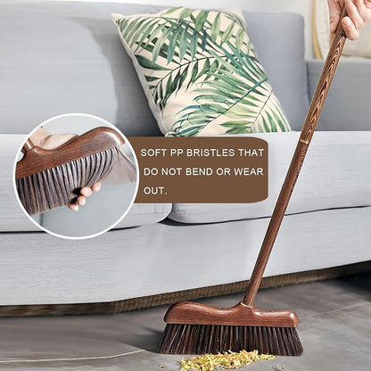Wood Angle Broom – 44.8” Wooden Handle Compact Brooms - Image 5