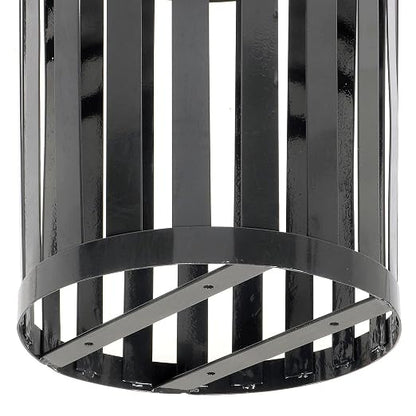 Global Industrial Heavy-Duty 36 Gallon Capacity Outdoor Metal Slatted Trash - Image 6