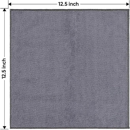 HOMEXCEL Grey Microfiber Cleaning Cloth 50 Pack, 12.5 x 12.5 inch Microfiber - Image 7