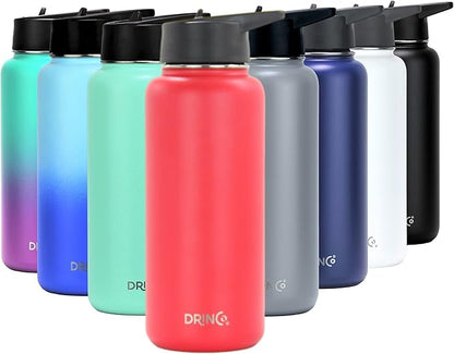 DRINCO Stainless Steel Water Bottle Spout Lid Vacuum Insulated Double Wall by Drinco