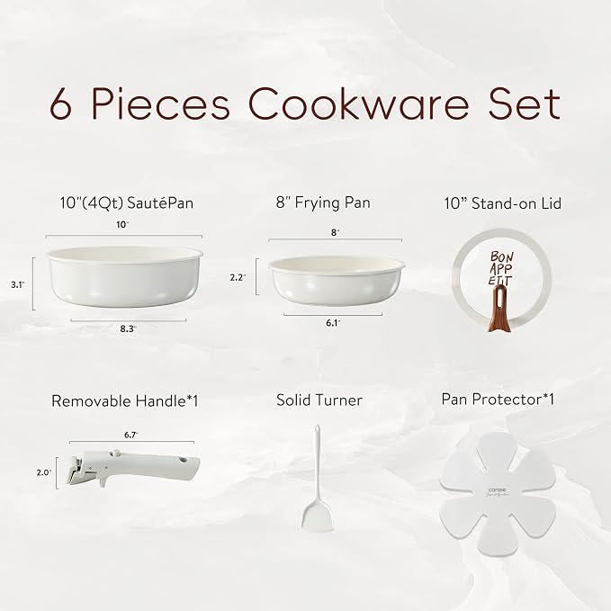 CAROTE Ceramic Pots and Pans Set Non Stick, Nonstick Kitchen Cookware Sets - Image 2