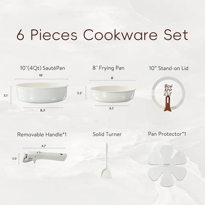 CAROTE Ceramic Pots and Pans Set Non Stick, Nonstick Kitchen Cookware Sets - Image 2