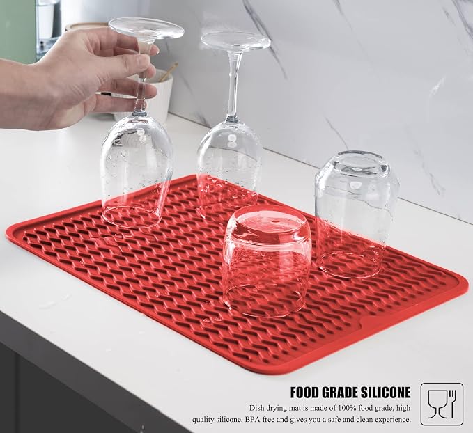 Large 24" x 18" Silicone Dish Drying Mat - Image 5