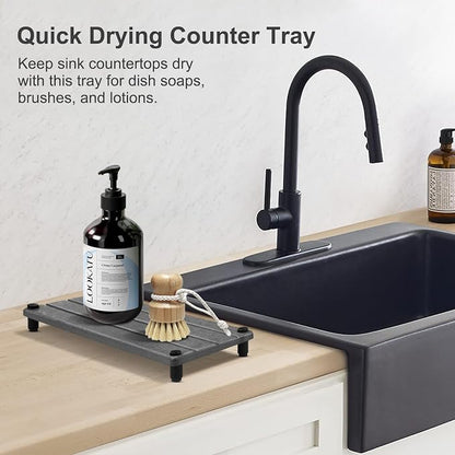 Water Absorbing Stone Tray, Fast Drying Sink Tray - Image 3