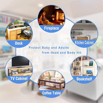 Edge Protector 100% Silicone, Baby Proofing Corners Clear Guards, Pre-Tape - Image 5