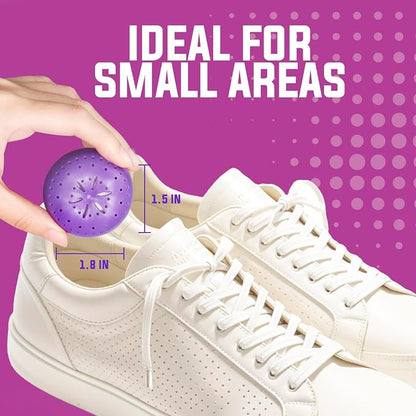 4 Pack Baking Soda Deodorizers, Lavender Scent Shoe Deodorizer Balls, Air - Image 4