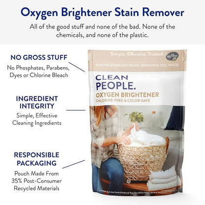 The Clean People Oxygen Brightener Stain Remover | Bleach Alternative, Simple - Image 3