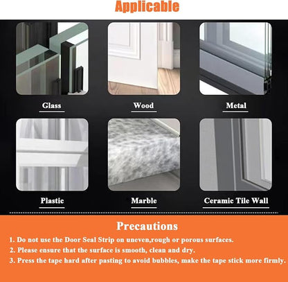 Upgraded 49.2FT Silicone Weather Stripping Door Seal, No Residue Glass Shower - Image 5