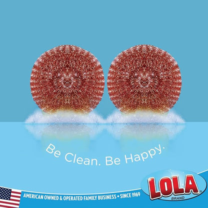 Copper Mesh Scouring Pad by LOLA, 2 Pack, 45 Grams, Copper Coated Knitted Wire - Image 5