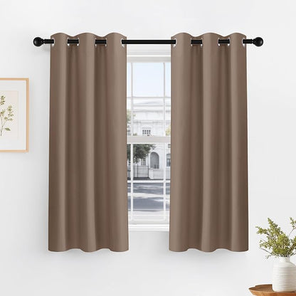PONY DANCE Black Out Curtains for Bedroom 54 inch Length 2 Panels Set, Thermal by PONYDANCE